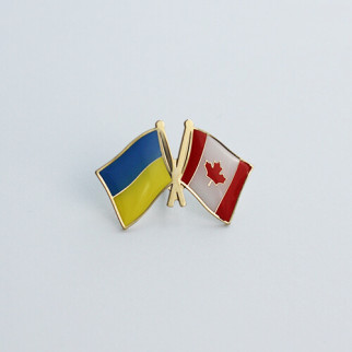 Значок Dobroznak прапори України Канади 25х17 мм (6102) - Інтернет-магазин спільних покупок ToGether