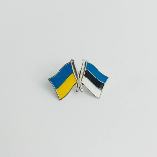 Значок Dobroznak прапори України Естонії 26х20 мм (6274) - Інтернет-магазин спільних покупок ToGether