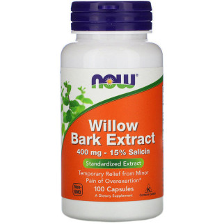 Кора верби Now Foods Willow Bark Extract 400 mg 100 Caps NOW-04775 - Інтернет-магазин спільних покупок ToGether
