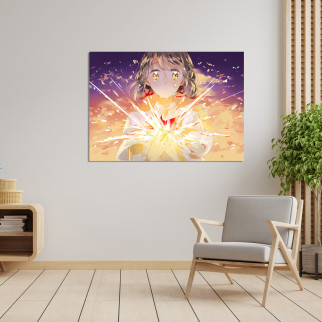 Плакат-постер з принтом Кавун Your Name Твоє Ім'я Mitsuha Miyamizu Міцуха Міямідзу арт A4 ПЛ000706(A4) - Інтернет-магазин спільних покупок ToGether