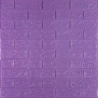 3D панель самоклеюча цегла Пурпурна 700x770x3мм (014-3) Sticker Wall SW-00000863 - Інтернет-магазин спільних покупок ToGether