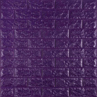 3D панель самоклеюча цегла Фіолетова 700x770x7мм (016-7) Sticker Wall SW-00000062 - Інтернет-магазин спільних покупок ToGether