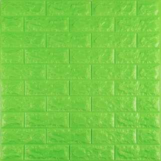 3D панель самоклеюча цегла Зелена 700x770x7мм (013-7) Sticker Wall SW-00000051 - Інтернет-магазин спільних покупок ToGether
