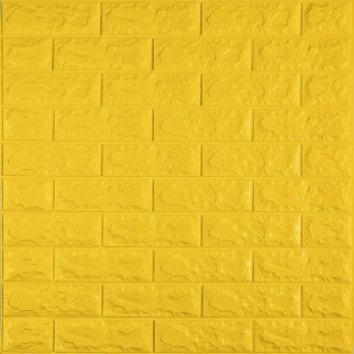3D панель самоклеюча цегла Жовта 700x770x7мм (010-7) Sticker Wall SW-00000049 - Інтернет-магазин спільних покупок ToGether