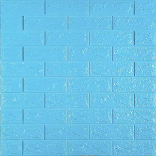 3D панель самоклеюча цегла Блакитна 700x770x5мм (005-5) Sticker Wall SW-00000297 - Інтернет-магазин спільних покупок ToGether