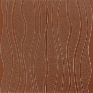 Самоклеюча декоративна стельова стінова 3D панель коричневі хвилі 700x700x7мм (366) Sticker Wall SW-00000849 - Інтернет-магазин спільних покупок ToGether