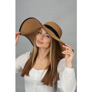 Жіноча широкопола шляпа "Дебора" (1718) Braxton темно-бежевий 56-58 - Інтернет-магазин спільних покупок ToGether