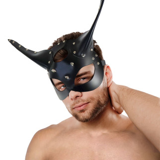 Шкіряна маска Art of Sex - Lucifer Black - Інтернет-магазин спільних покупок ToGether