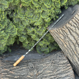 Шампур із дерев'яною ручкою 740х12х3мм Темне дерево - Інтернет-магазин спільних покупок ToGether