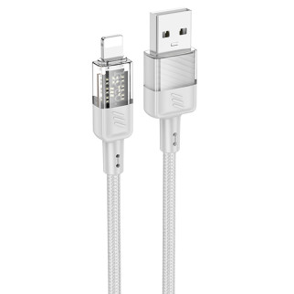 Дата кабель Hoco U129 Spirit Transparent USB to Lightning 2,4A (1.2m) - Інтернет-магазин спільних покупок ToGether