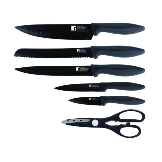 Набір ножів з ножицями Bergner Osaka BG-9075-BK 6 предметів - Інтернет-магазин спільних покупок ToGether