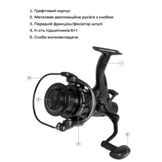 Котушка Brain Apex Double 5000 Screw Handle 6+1BB - Інтернет-магазин спільних покупок ToGether