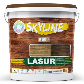 Лазур декоративно-захисна для обробки дерева LASUR Wood SkyLine Палісандр 10л - Інтернет-магазин спільних покупок ToGether