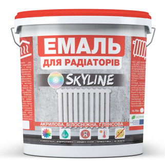 Емаль Для Радіаторів акрилова термостійка глянсова SkyLine 3 л Біла - Інтернет-магазин спільних покупок ToGether