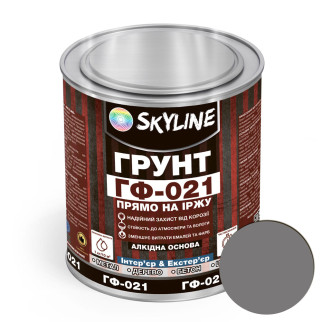 Грунт ГФ-021 алкідний антикорозійний універсальний «Skyline» Сірий 2.5 кг - Інтернет-магазин спільних покупок ToGether