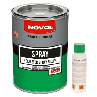 Шпаклівка рідка Novol SPRAY 1.2 кг + Затверджувач 50 мл - Інтернет-магазин спільних покупок ToGether
