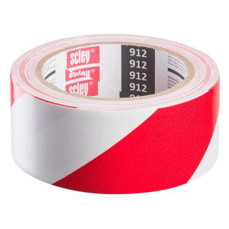 Стрічка скотч SCLEY *912* маркувально - попереджувальна 48 мм x 33 м, червоно-біла - Інтернет-магазин спільних покупок ToGether