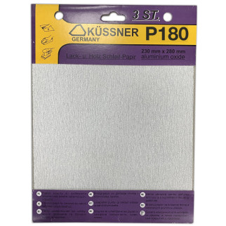 Папір наждачний Kussner PS33 для фарб, лаків та шпаклівок P180, 230x280 мм, уп. 3 шт. - Інтернет-магазин спільних покупок ToGether