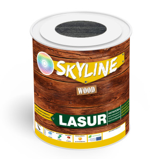 Лазур декоративно-захисна для обробки дерева LASUR Wood SkyLine Графітова 0,75 л - Інтернет-магазин спільних покупок ToGether