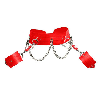 Пояс із наручниками Candy Hero Fet 28 поліуретан, червоний - Інтернет-магазин спільних покупок ToGether