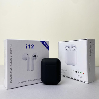 Бездротові навушники TWS i12 (Чорний) - Інтернет-магазин спільних покупок ToGether