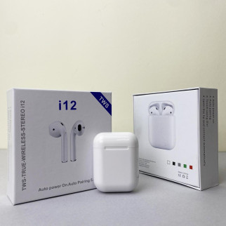 Бездротові навушники TWS i12 (Білий) - Інтернет-магазин спільних покупок ToGether