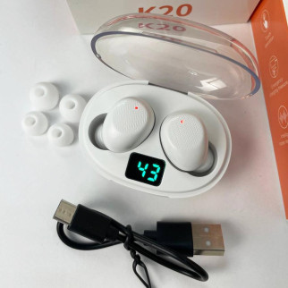 Бездротові навушники Earbuds К20 (Білий) - Інтернет-магазин спільних покупок ToGether