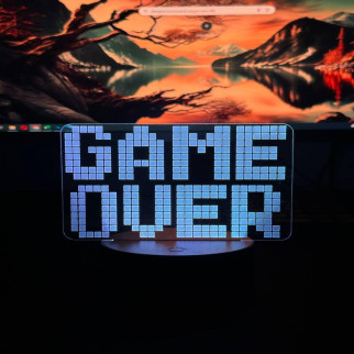 Світильник настільний RGB 3D + пульт (Game Over) Lux - Інтернет-магазин спільних покупок ToGether