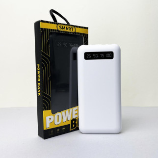 Power Bank Box LED з кабелем USB+Micro+Type-C+Lightning (10000mAh) Білий - Інтернет-магазин спільних покупок ToGether