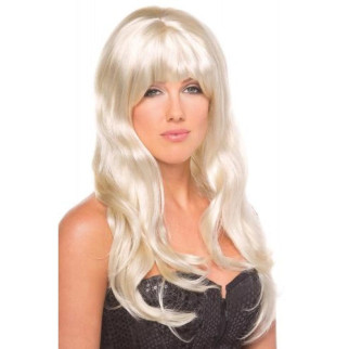 Перука довга Кучерява з чубчиком DS Fetish світлий блонд, 60 см - Інтернет-магазин спільних покупок ToGether