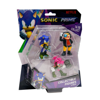 Набір ігрових фігурок SONIC PRIME – ДОКТОР НЕ, СОНІК, ЕМІ (3 фiгурки, 6,5 cm) - Інтернет-магазин спільних покупок ToGether