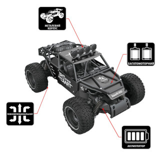 Автомобіль OFF-ROAD CRAWLER з р/к - RACE (матовий чорний, метал. корпус, акум.6V, 1:14) - Інтернет-магазин спільних покупок ToGether