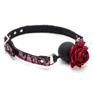 Кляп силіконовий Roses Silicone Ball Mouth Gag Pink 18+ - Інтернет-магазин спільних покупок ToGether