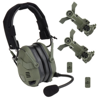 Тактичні активні навушники HD-16 Bluetooth +кріплення "чебурашки" Олива  - Інтернет-магазин спільних покупок ToGether