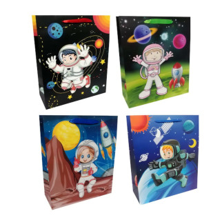 Пакет картон 200грм, "Космонавт" МИКС 4 вида, 31*42*12см 4 шт. в уп. 2050 | 2050 - Інтернет-магазин спільних покупок ToGether