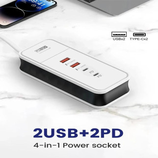 4-портовий USB-зарядний пристрій QC 3.0 PD 12 Вт, швидкий зарядний пристрій для Xiaomi Samsung iPad, мобіл - Інтернет-магазин спільних покупок ToGether