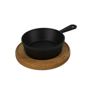 Чавунна сковорода з підставкою Brizoll Horeca H1430R-DK 14 см чорна - Інтернет-магазин спільних покупок ToGether