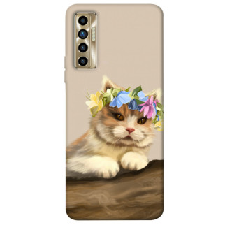 Чохол itsPrint Cat in flowers для TECNO Camon 17P - Інтернет-магазин спільних покупок ToGether