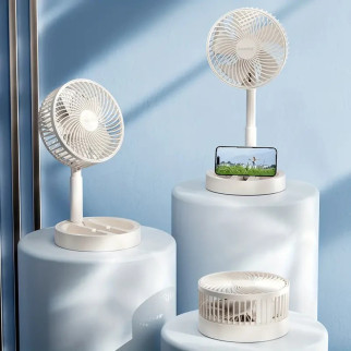 Вентилятор тихий портативний із 360° регульованим потоком повітря — USB живлення, ідеальний для дому, офісу - Інтернет-магазин спільних покупок ToGether