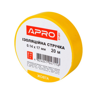 APRO 0.14х17 мм 20 м Iзоляцiйна стрiчка жовта  - Інтернет-магазин спільних покупок ToGether