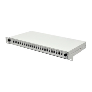 Патч-панель 24 порти SC-Simpl./LC-Dupl./E2000, пуста, кабельні вводи для 2xPG13.5 та 2xPG11, 1U, чор - Інтернет-магазин спільних покупок ToGether