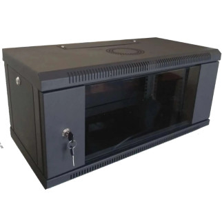 Hypernet WMNC-4U-FLAT-AC-BLACK 4U 600x450 Шафа коммутаційна настінна розбірна чорна - Інтернет-магазин спільних покупок ToGether