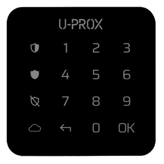 U-Prox Keypad G1 Black Бездротова сенсорна клавіатура для однієї групи - Інтернет-магазин спільних покупок ToGether