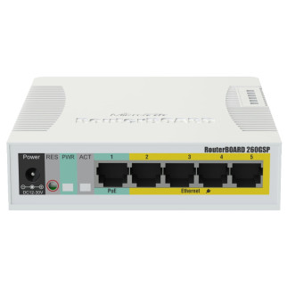 MikroTik RB260GSP (CSS106-1G-4P-1S) 5-портовий гігабітний керований PoE - Інтернет-магазин спільних покупок ToGether