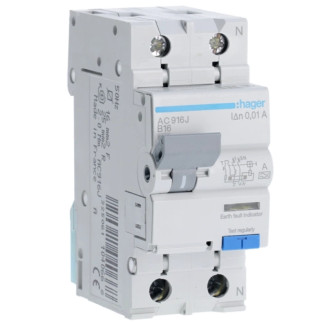 Hager 1P+N 6kA B 16A 10mA A Диференційний автоматичний вимикач - Інтернет-магазин спільних покупок ToGether