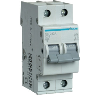 Hager MC232A Автоматичний вимикач 2п C 32A 6кА 2м - Інтернет-магазин спільних покупок ToGether