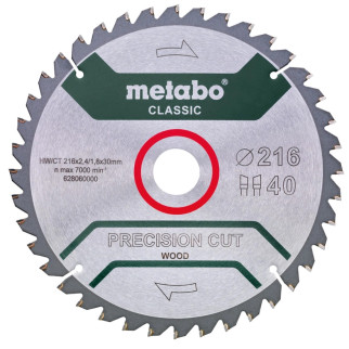 Metabo "precision cut wood - classic" (628060000) Пильний диск 216x30, Z40 WZ 5°neg. - Інтернет-магазин спільних покупок ToGether