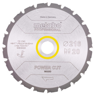Metabo "power cut wood - professional" (628230000) Пильний диск 216x30, Z20 WZ 5° neg. - Інтернет-магазин спільних покупок ToGether