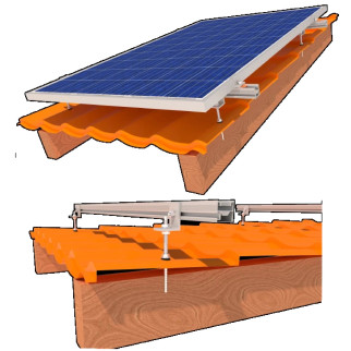 StringSetter SS-XL-M 04 комплект кріплення 4 сонячних панелей до 1145мм металочерепиця, шифер - Інтернет-магазин спільних покупок ToGether