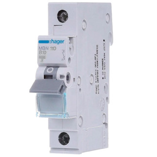 Hager MBN110 Автоматичний вимикач 1P 6kA B-10A 1M - Інтернет-магазин спільних покупок ToGether